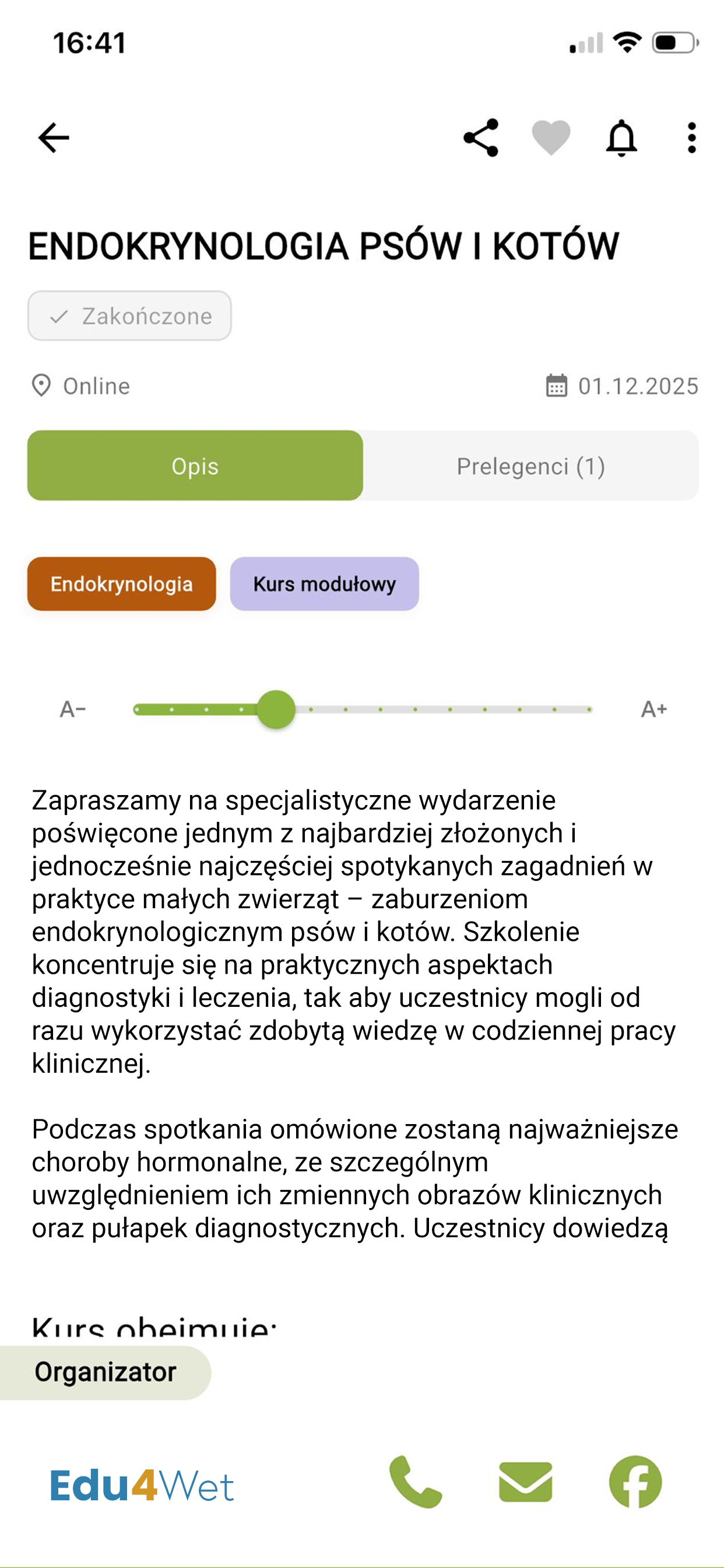 Wydarzenia-WET Event Screen